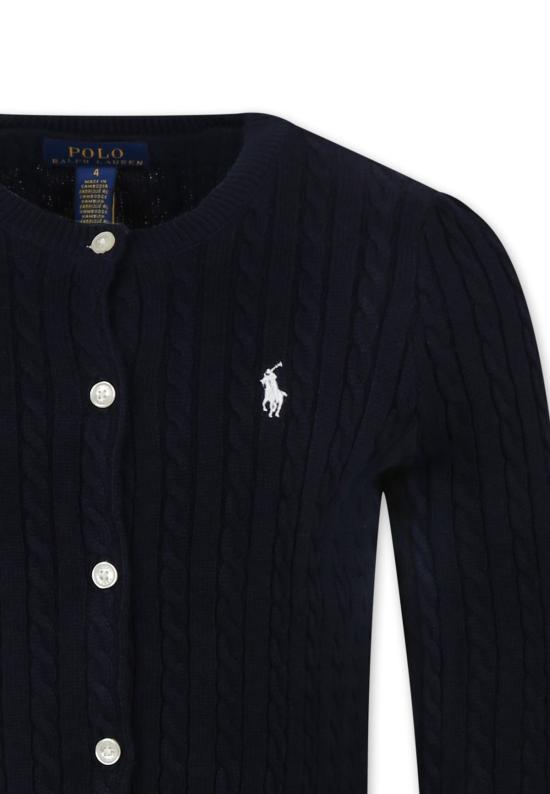  [키즈] 랄프 로렌 풀오버 아동용 말 그림 카디건 (블루) - RALPH LAUREN