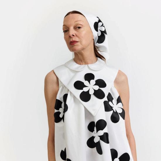  BATSHEVA 머플러/스카프 바체바 플라워 스카프 화이트