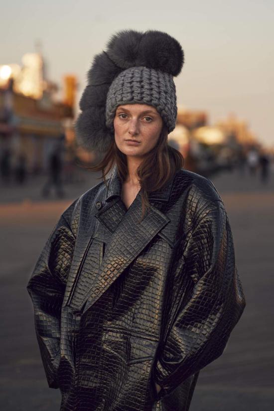  미샤램퍼트 모자 미샤 램퍼트 실버 포호크 + 그레이 XL 폼스 - MISCHA LAMPERT