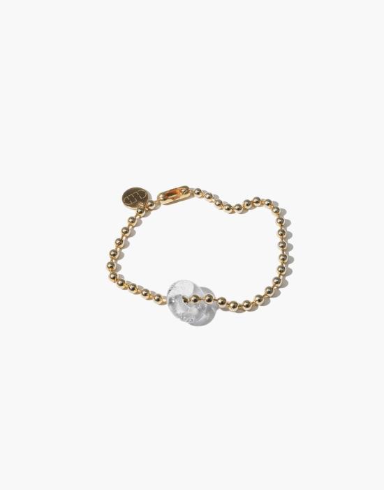  클레드 커프스 링크/타이 홀더 도넛 볼 팔찌 골드 - CLED