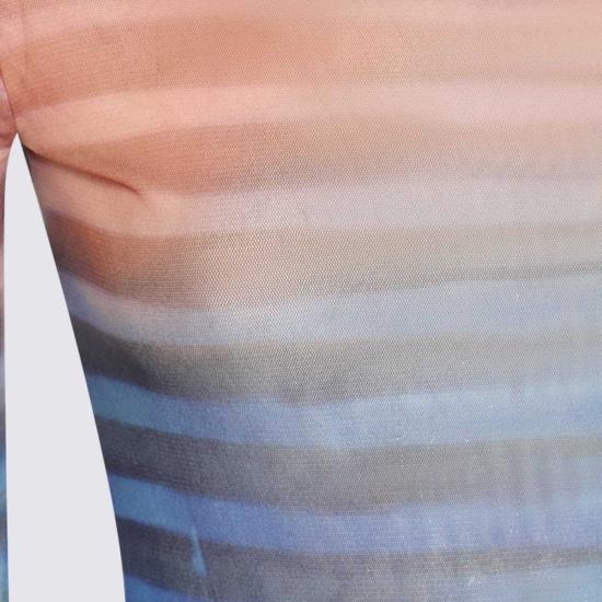  장 폴 고티에 긴팔 티셔츠 탑 라이트 블루/블루/피치 - JEAN PAUL GAULTIER