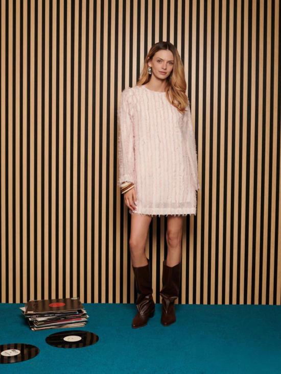  Gospell 숏 원피스 고스펠 제타 텍스처드 미니 드레스 베이비 핑크 - OTHER BRANDS