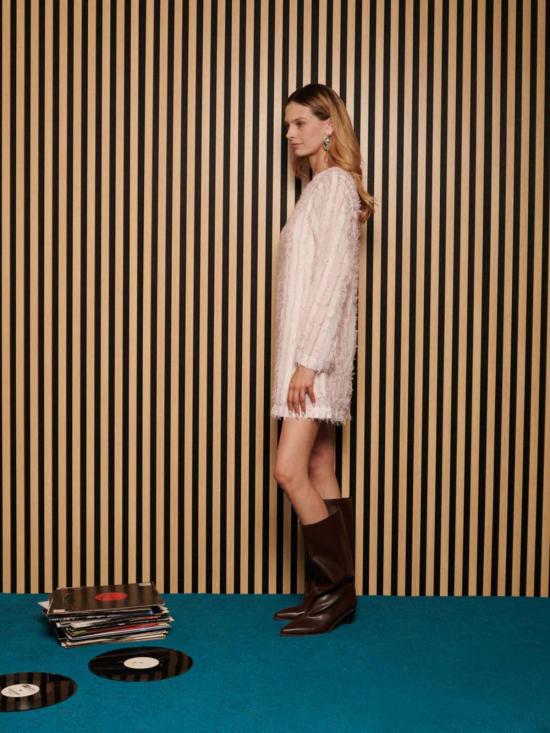  Gospell 숏 원피스 고스펠 제타 텍스처드 미니 드레스 베이비 핑크 - OTHER BRANDS