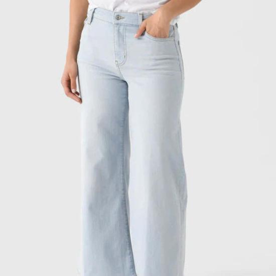  프레임 데님 팬츠 르 팔라초 크롭 진 플로트