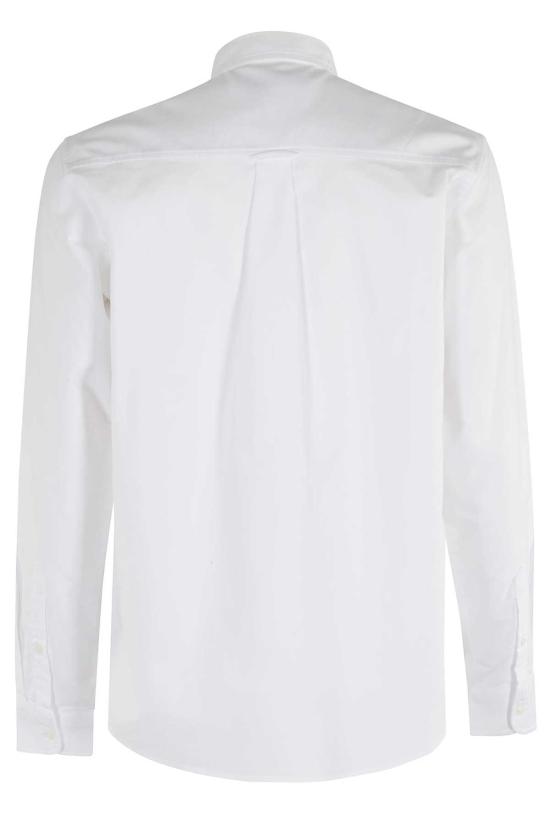  칼하트 셔츠 카하트 C 로고  옥스포드  화이트 다크 네이비 - CARHARTT