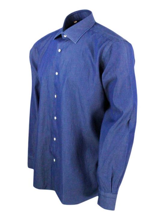  발바 데님 팬츠 바르바 나폴리 셔츠 데님 다크 - BARBA