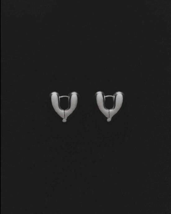  아니카 이네즈 이어링 하트 후프 골드/실버 - ANNIKA INEZ