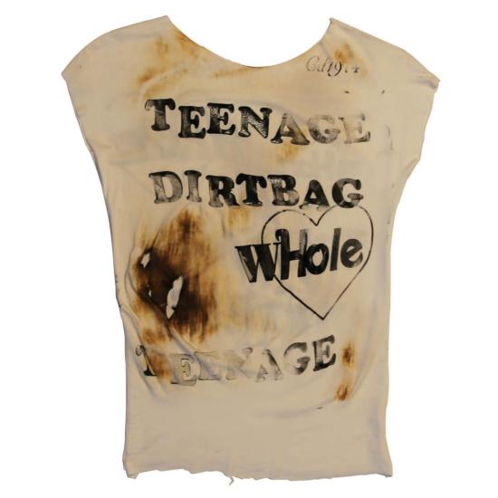  홀 반팔 티셔츠 Whole Teenage Dirtbag CD 1974 콜라보레이션 티셔츠 화이트