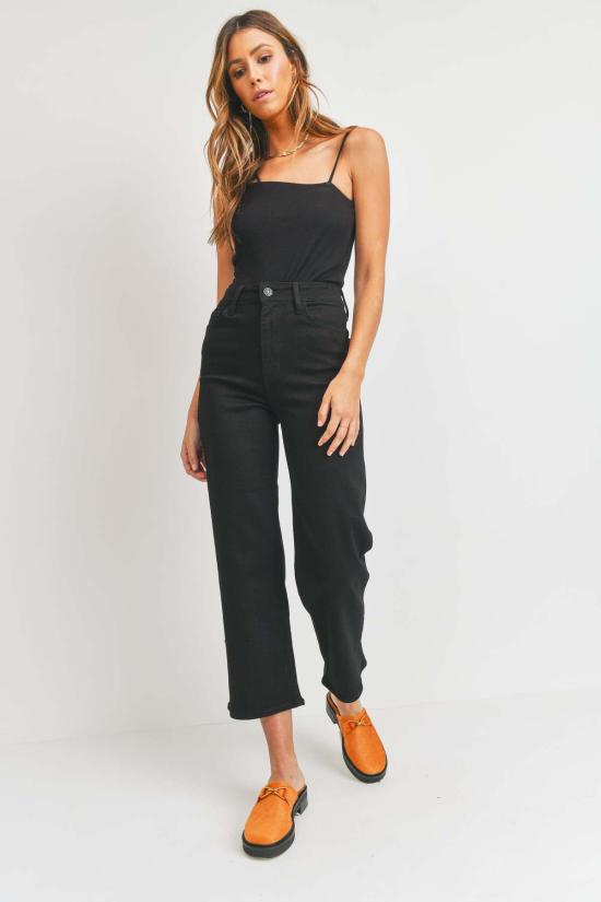  저스트 블랙 데님 데님 팬츠 , 컨템포러리 와이드 레그 - JUST BLACK DENIM