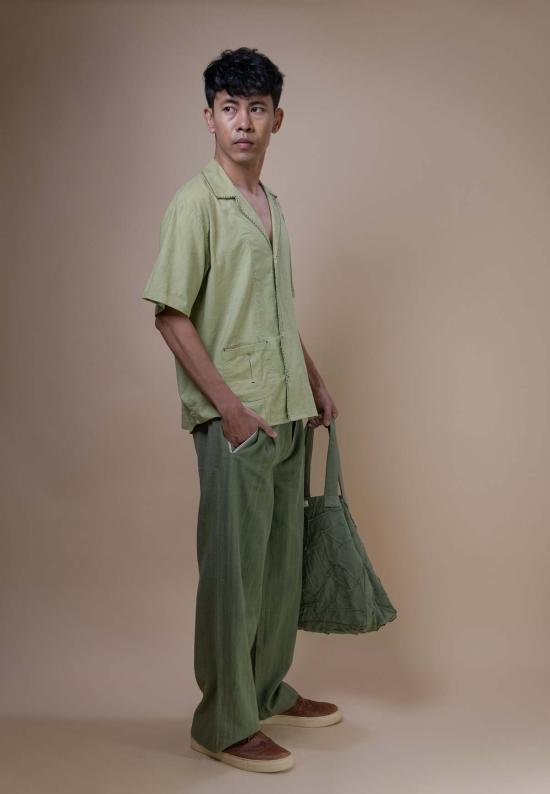  IKKIVI 스트레이트 팬츠 이키비 메도우즈 유니섹스 테이퍼드  그린 - IKKIVI