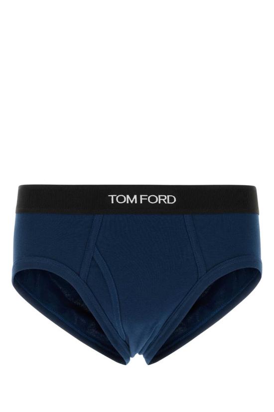  톰포드 팬티 톰 포드 블루 스트레치 코튼 슬립 블루
