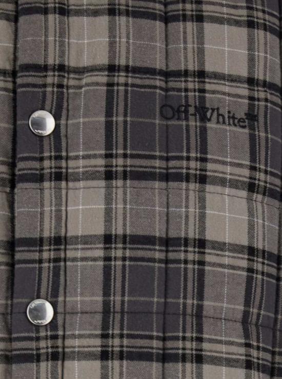  오프화이트 긴팔 셔츠 자수 코튼 셔츠 다크그레이 - OFF WHITE