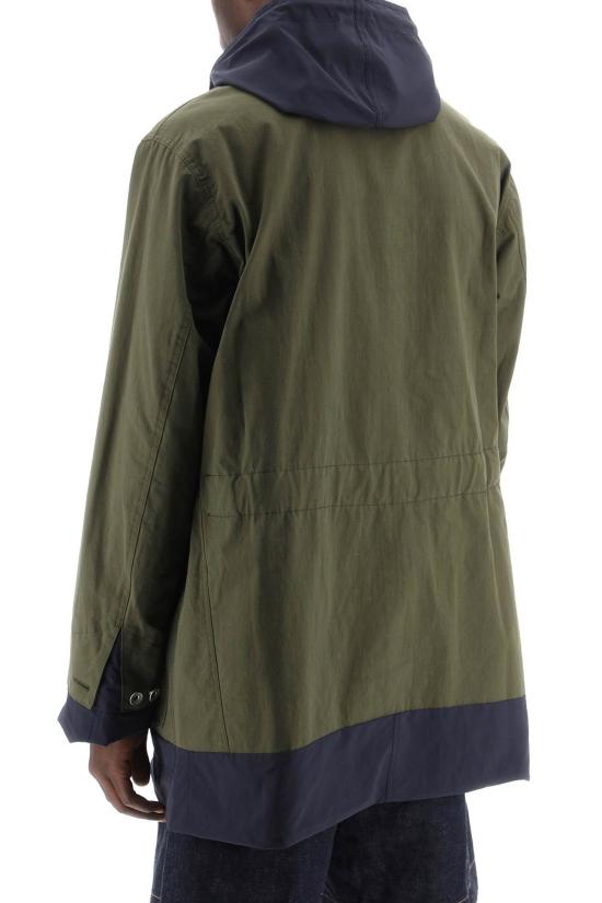  사카이 자켓 아미 그린 코튼 및 나일론 리버서블 재킷 카키나비 - SACAI