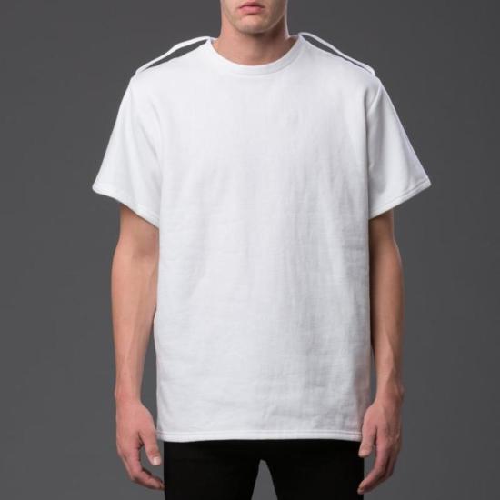  N-p-Elliott 반팔 티셔츠 N P 엘리엇 플리스 숄더 스트랩 티셔츠 화이트