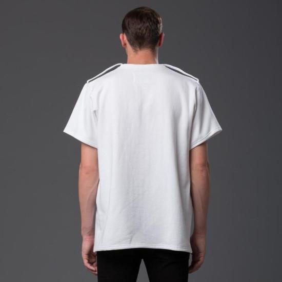  N-p-Elliott 반팔 티셔츠 N P 엘리엇 플리스 숄더 스트랩 티셔츠 화이트 - OTHER BRANDS