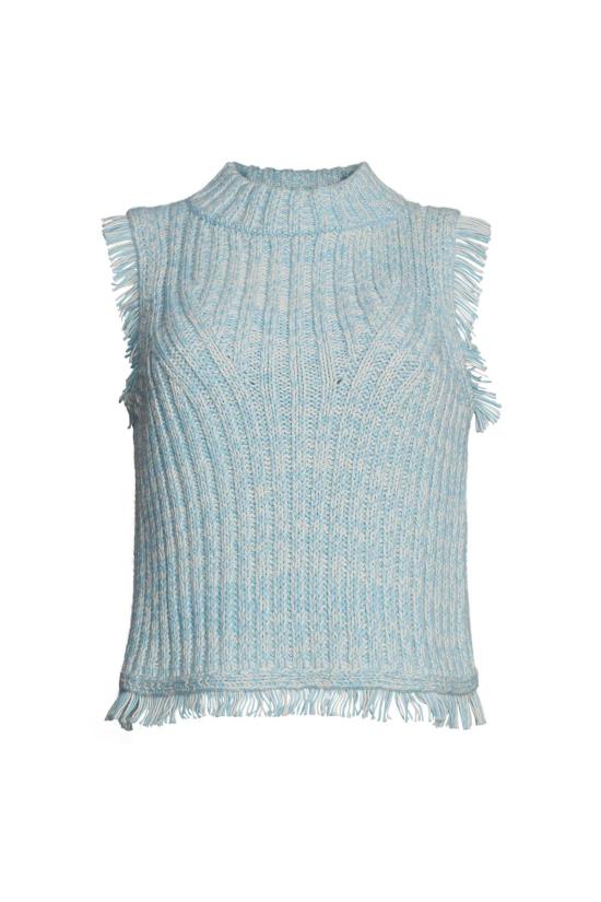  ELEVEN SIX 터틀넥 일레븐 식스 브리아 탱크 아이보리/로빈 에그 블루 트위드 - OTHER BRANDS