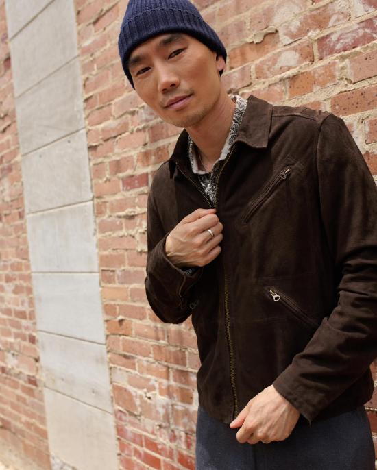  Billy Reid 자켓 빌리 리드 스웨이드 블레이크 재킷 초콜릿 - OTHER BRANDS