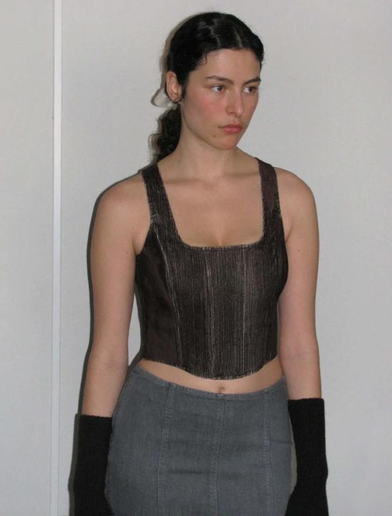  팔로마울 민소매 티셔츠 팔로마 울 더스크 코르셋 브라운