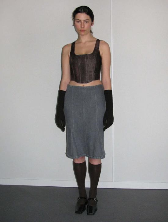  팔로마울 민소매 티셔츠 팔로마 울 더스크 코르셋 브라운 - PALOMA WOOL