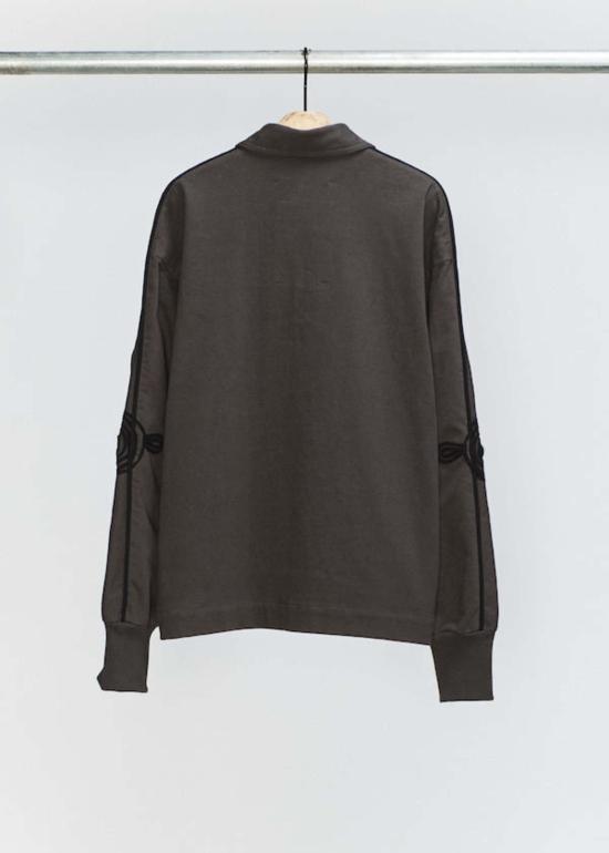  송포더뮤트 자켓 Song For The Mute 아플리케 트랙 재킷 워시드 블랙 - SONG FOR THE MUTE