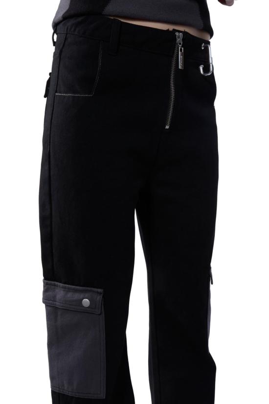  FANG NYC 스트레이트 팬츠 팡 NYC 지퍼 낙하산 바지 블랙 - FANG NYC