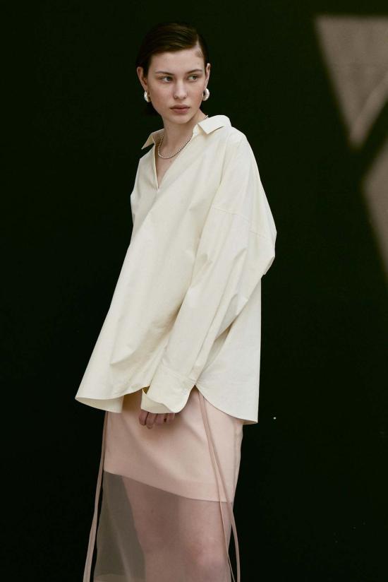  샌드베이지 블라우스 샌드 베이지 닐 - SANDBEIGE