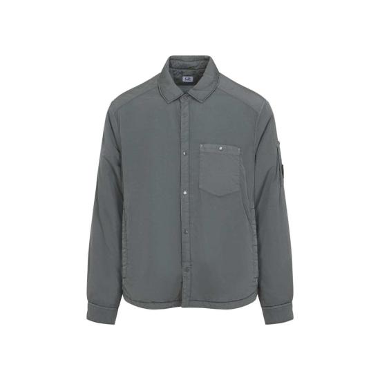  씨피 컴퍼니 자켓 C.P. 컴퍼니 크롬 R 패딩 오버셔츠 건메탈 - C.P. COMPANY