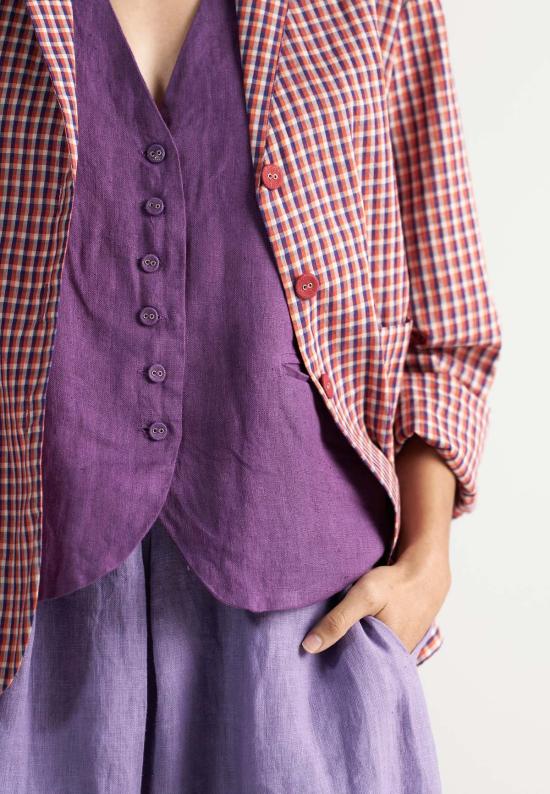  이키비 수트 자켓 티룸 스쿨 그리드 블레이저 레드 - IKKIVI