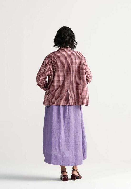  이키비 수트 자켓 티룸 스쿨 그리드 블레이저 레드 - IKKIVI