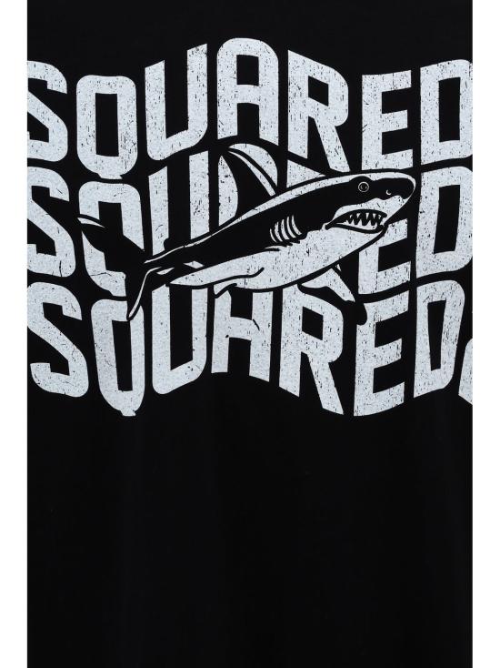  디스퀘어드2 반팔 티셔츠 Dsquared2 상어 및 로고 프린트 티셔츠 - DSQUARED2