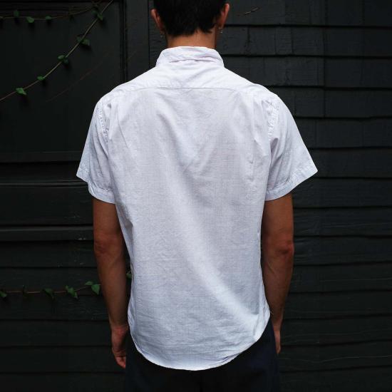  Steven Alan 반팔 셔츠 반팔 싱글 니들  핑크 윈도우페인 - OTHER BRANDS