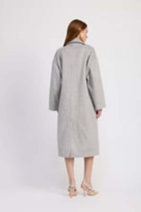  앙 세종 코트 En Saison Carrington Relaxed Long Coat Gray - EN SAISON