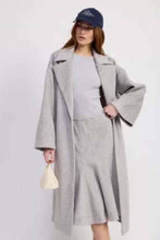  앙 세종 코트 En Saison Carrington Relaxed Long Coat Gray - EN SAISON