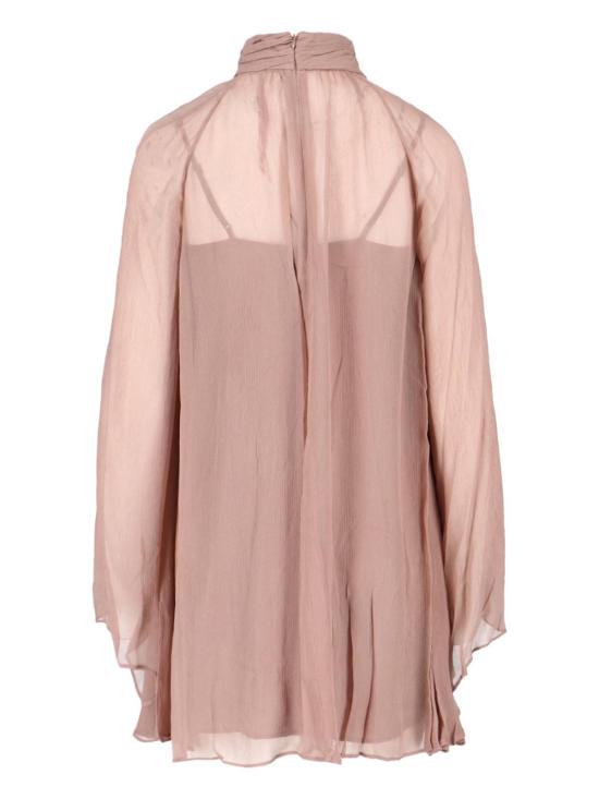  스타우드 숏 원피스 Staud 세미 시어 주름 장식 미니 드레스 토프 - STAUD