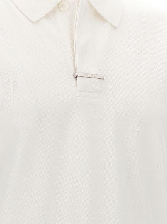  지방시 폴로 티셔츠 메탈 클립 폴로 셔츠 화이트 - GIVENCHY