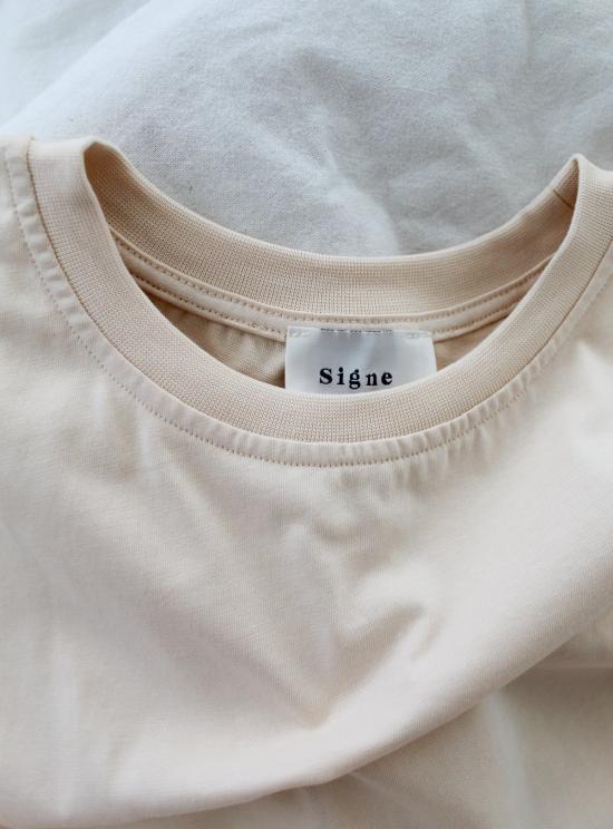  By Signe 반팔 티셔츠 시그네 에센셜 티셔츠 크림 - OTHER BRANDS
