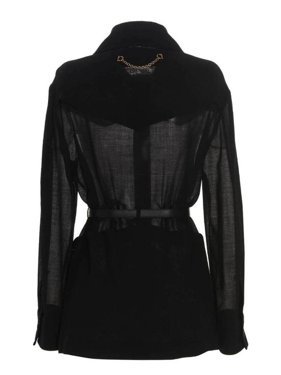  살바토레 페라가모 자켓 페라가모 세미 시스루 울 재킷 블랙 - SALVATORE FERRAGAMO