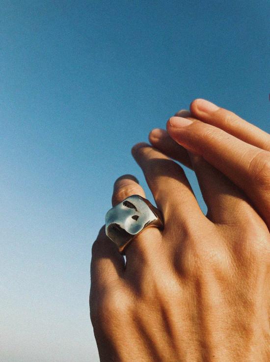  줄리 테브노 반지 줄리 테베노 미사  (화이트 브라스/실버) - JULIE THEVENOT