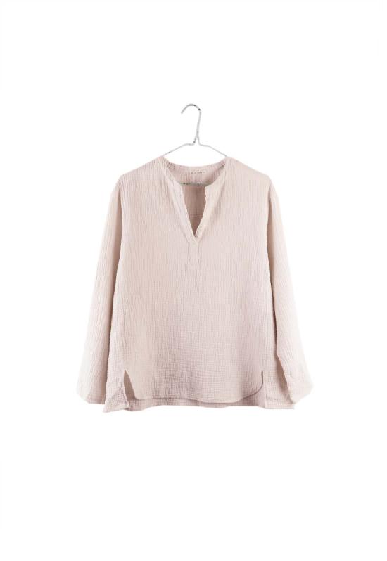  잇이즈웰 LA 긴팔 티셔츠 잇이즈웰 L.A. 오가닉 롱 슬리브 만다린 탑 - IT IS WELL L.A.