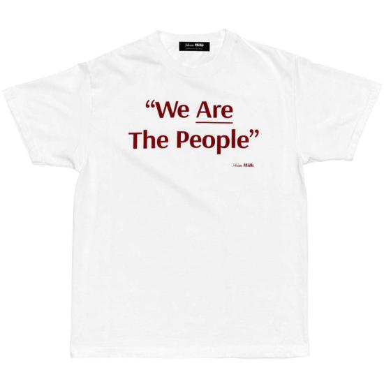  Skim Milk 반팔 티셔츠 탈지유 우리는 국민이다 티셔츠 흰색