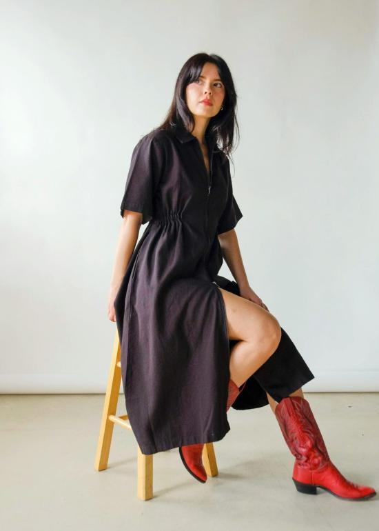  노블 롱 원피스 롱 유틸리티 드레스 - NOBLE