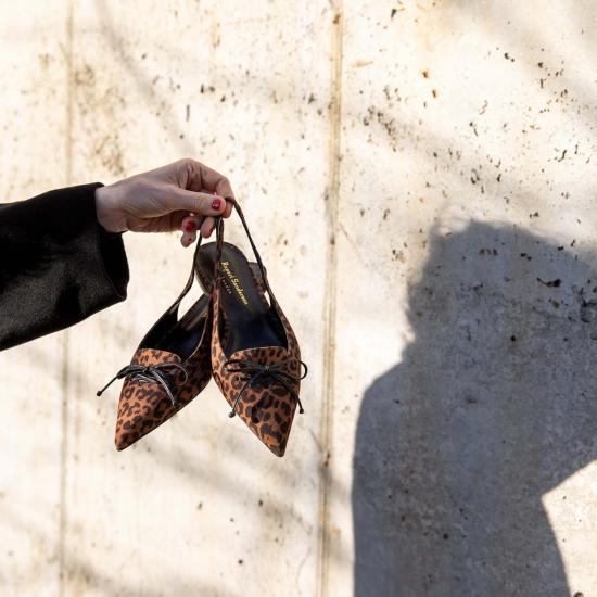  루퍼트샌더슨 플랫 슈즈 루퍼트 샌더슨 퀴토 플랫츠 레오파드 - RUPERT SANDERSON