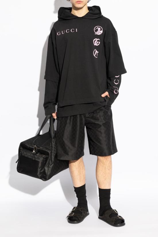  구찌 샌들 스웨이드 슬리퍼 블랙 - GUCCI