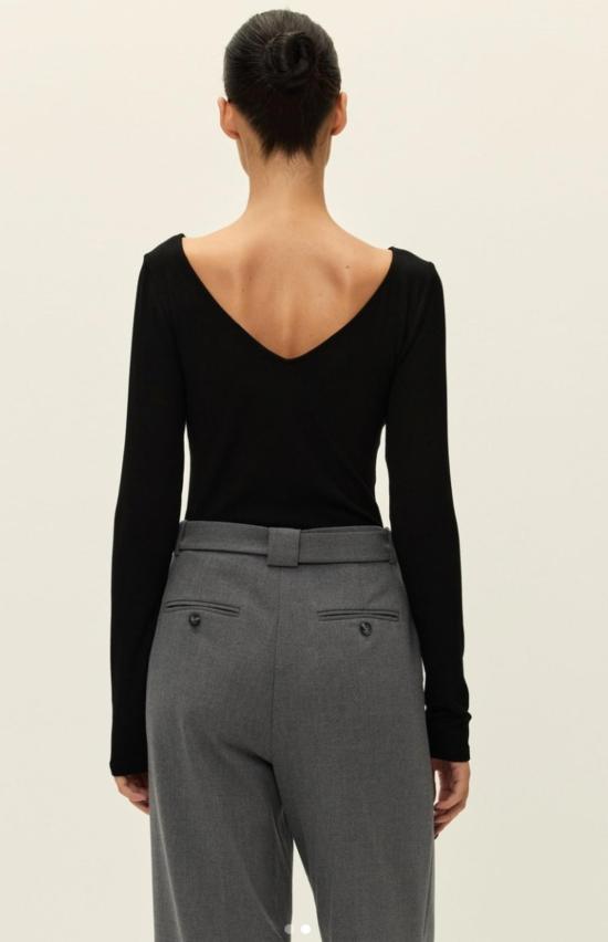  엘로디 블라우스 케인 탑 블랙 - ELODIE