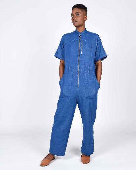  아뜰리에 델핀 점프수트 아틀리에 델핀 아이룩  블루 인디고 - ATELIER DELPHINE