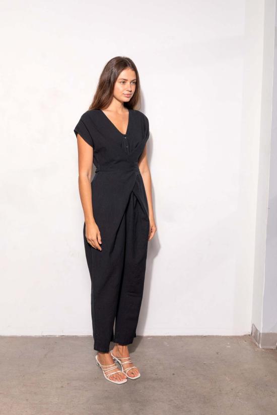  RUJUTA SHETH 점프수트 루주타 셰스 비너스 랩 점퍼 블랙 워시드 - OTHER BRANDS