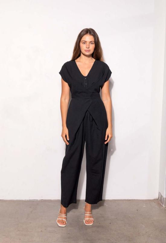  RUJUTA SHETH 점프수트 루주타 셰스 비너스 랩 점퍼 블랙 워시드 - OTHER BRANDS