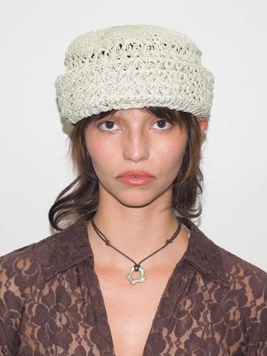  클라이드 모자 라피아 롤러햇 스모크 - CLYDE