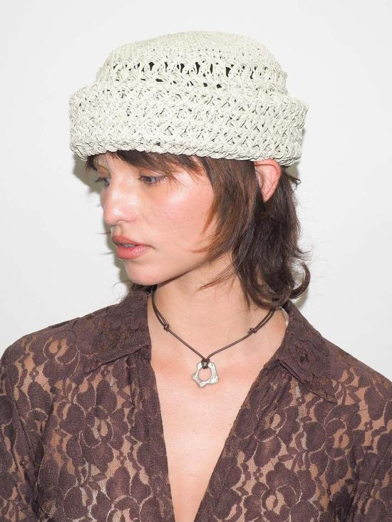  클라이드 모자 라피아 롤러햇 스모크 - CLYDE