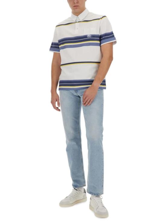  에트로 폴로 티셔츠 페가수스 자수 폴로 셔츠 (아이보리 색상) - ETRO